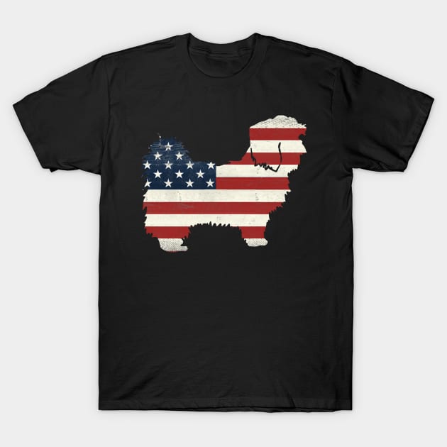 4th of July - Shih Tzu Flag T-Shirt by Komlin